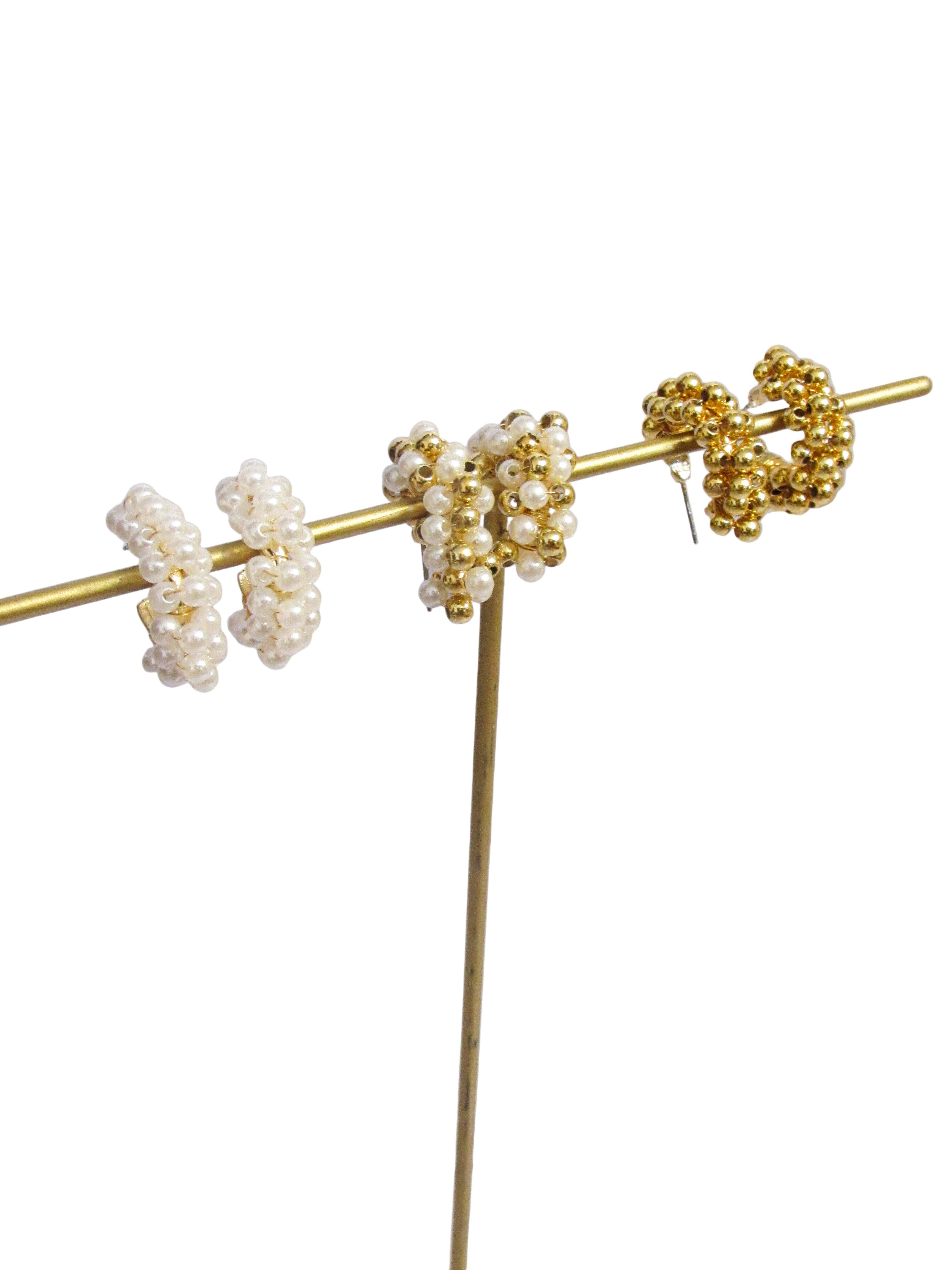 Candongas tejidas goldfied