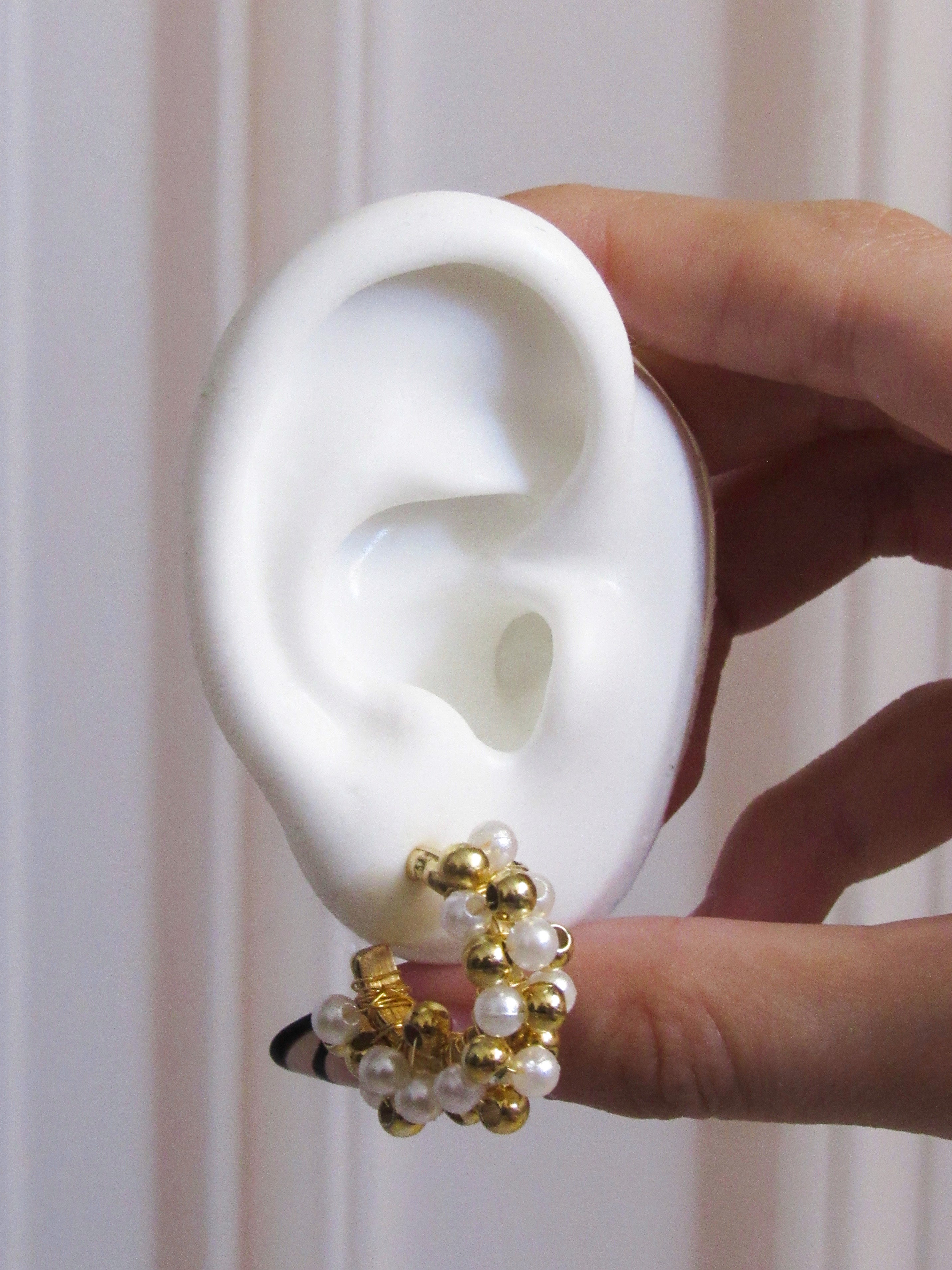 Candongas tejidas goldfied