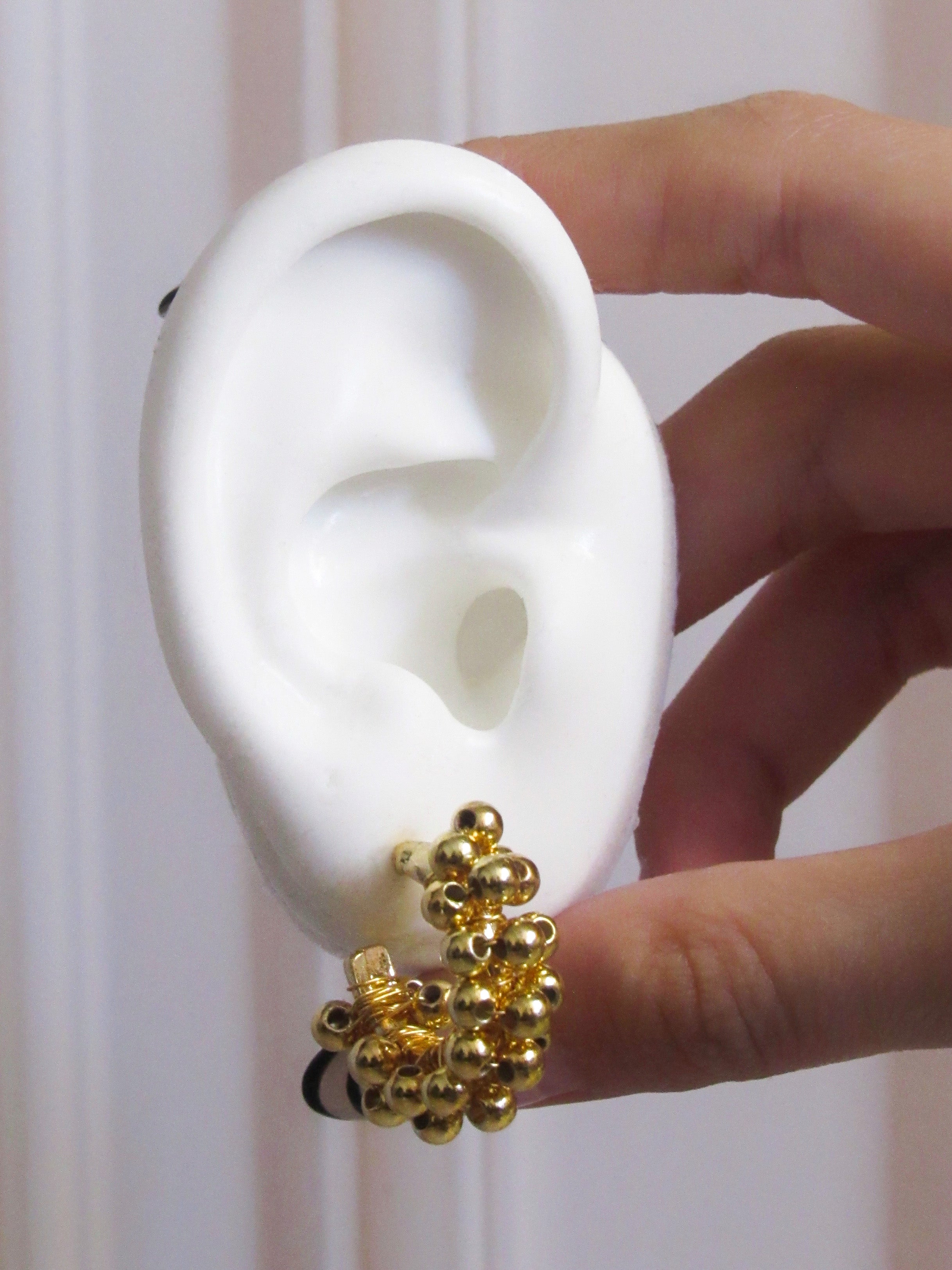 Candongas tejidas goldfied