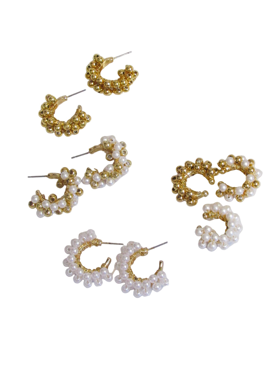 Candongas tejidas goldfied