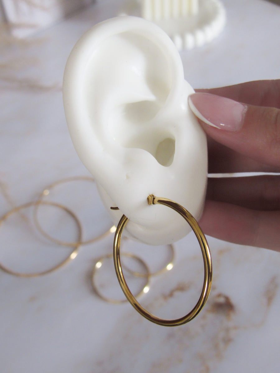 Candongas lisas acero