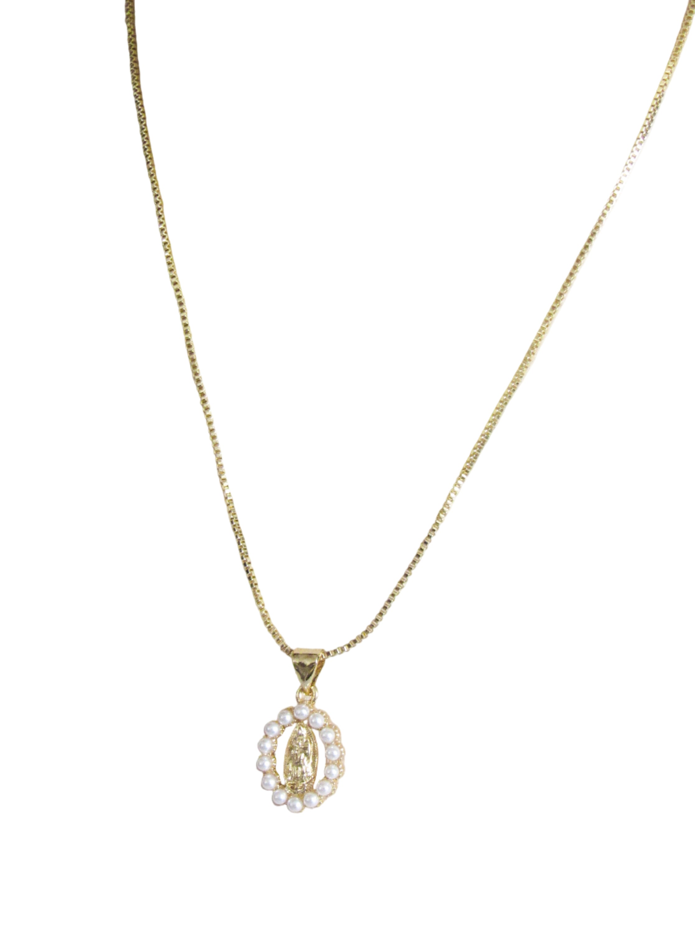 Collar virgen perlas