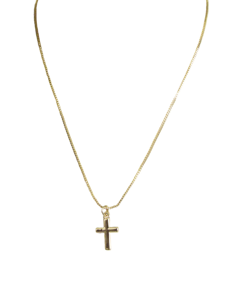 Collar cruz lisa