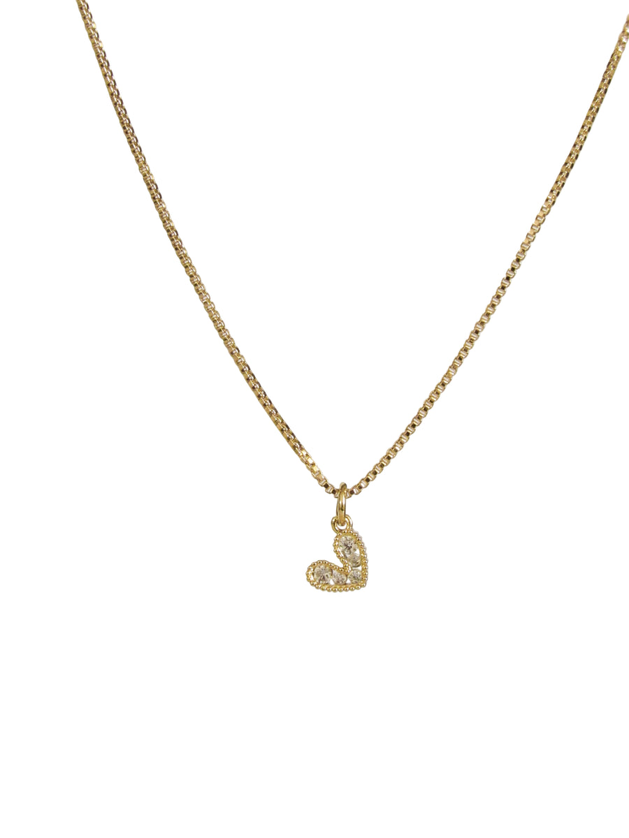 Collar corazón cristal