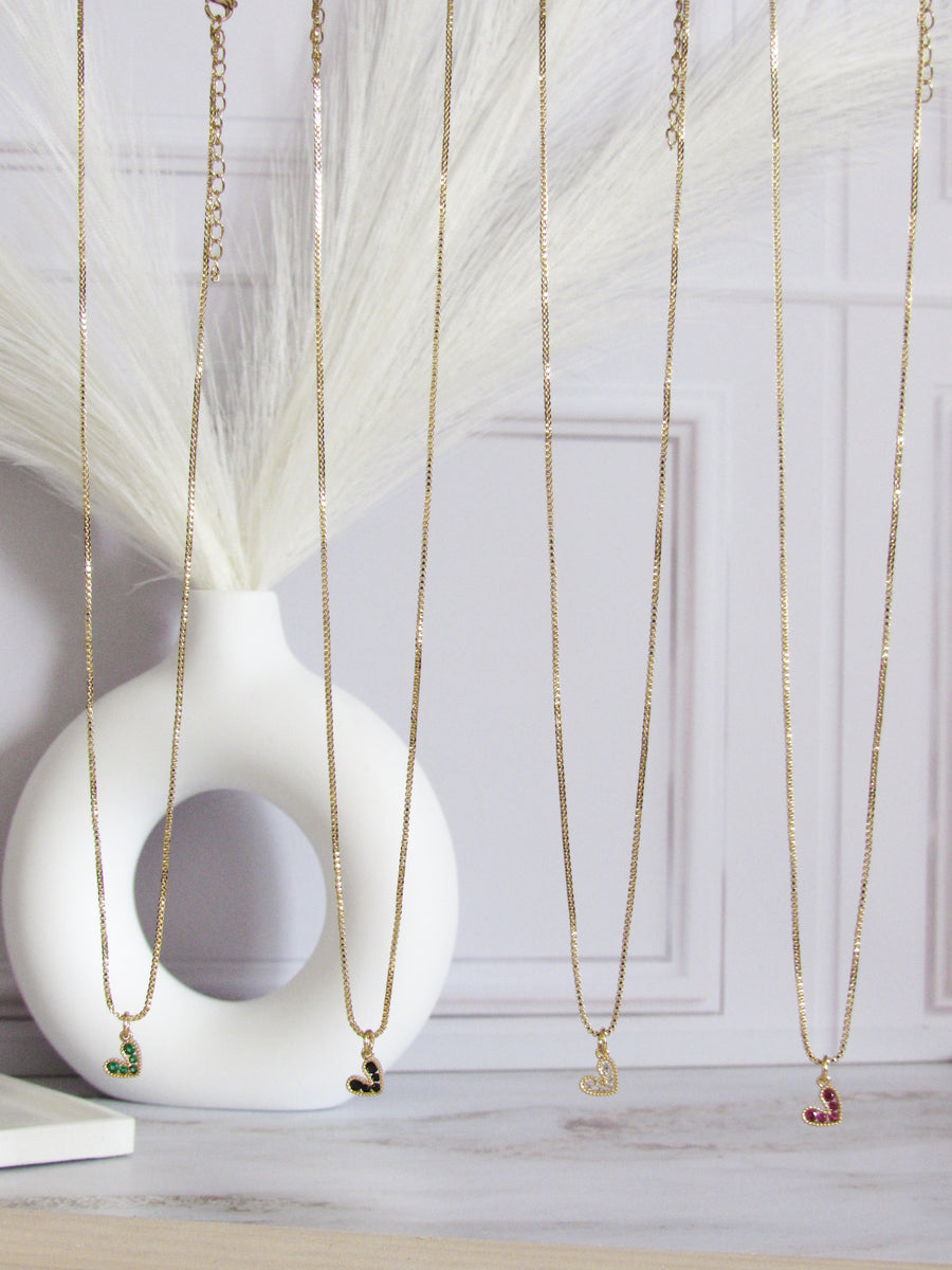 Collar corazón cristal