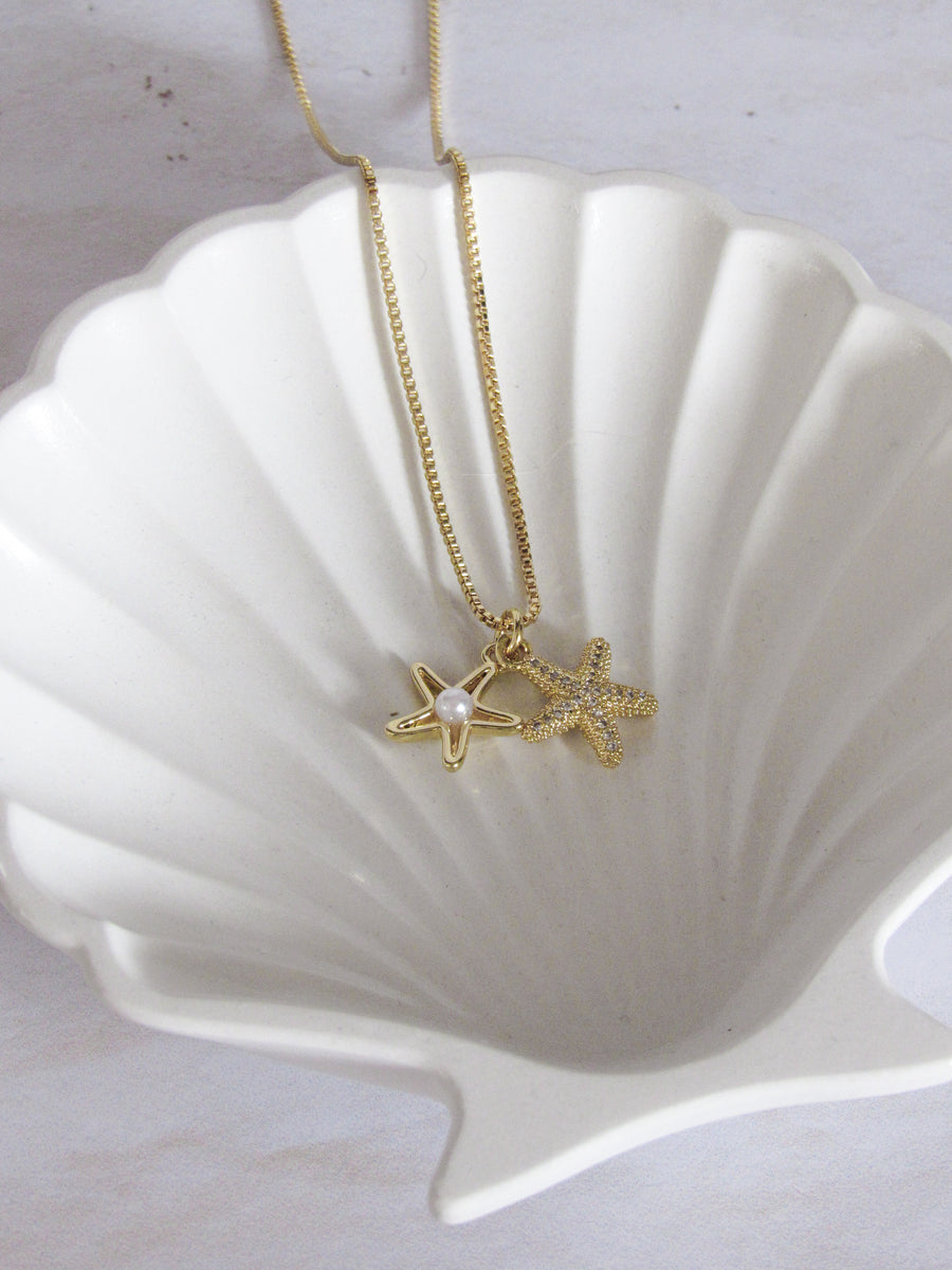 Collar estrella perla