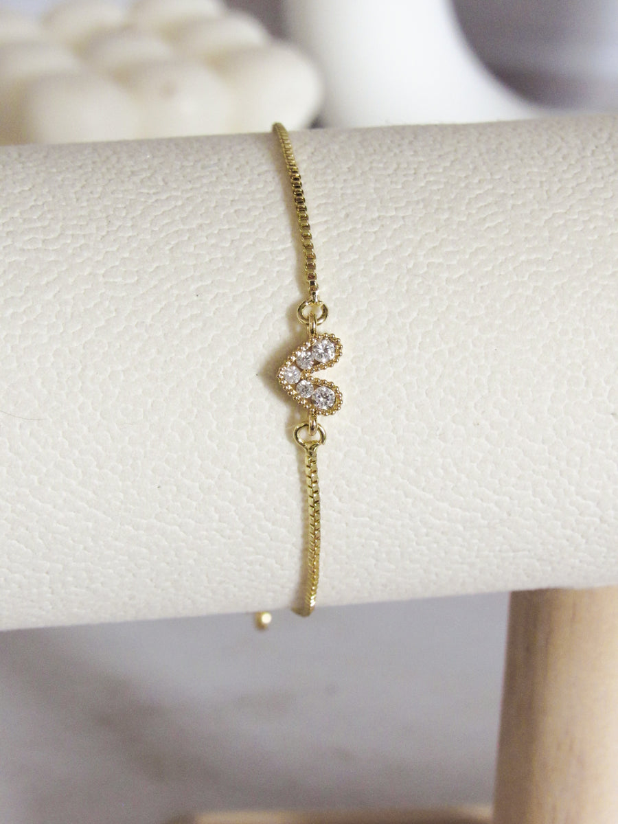 Pulsera corazón cristal