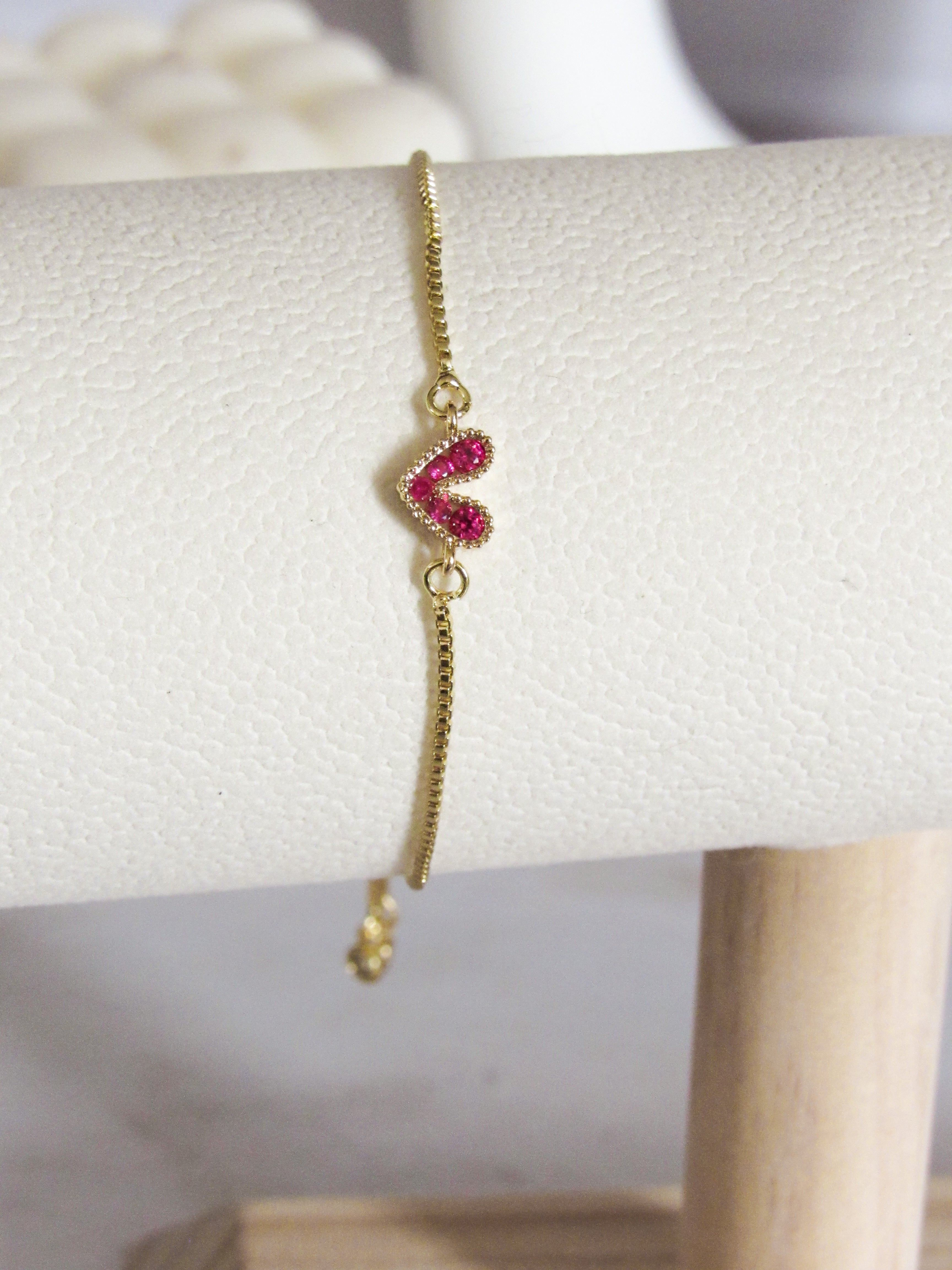 Pulsera corazón cristal