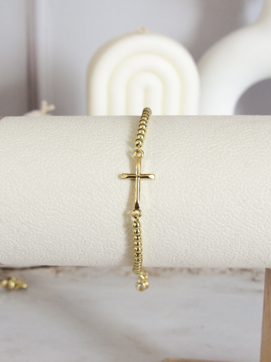 Pulsera cruz lisa