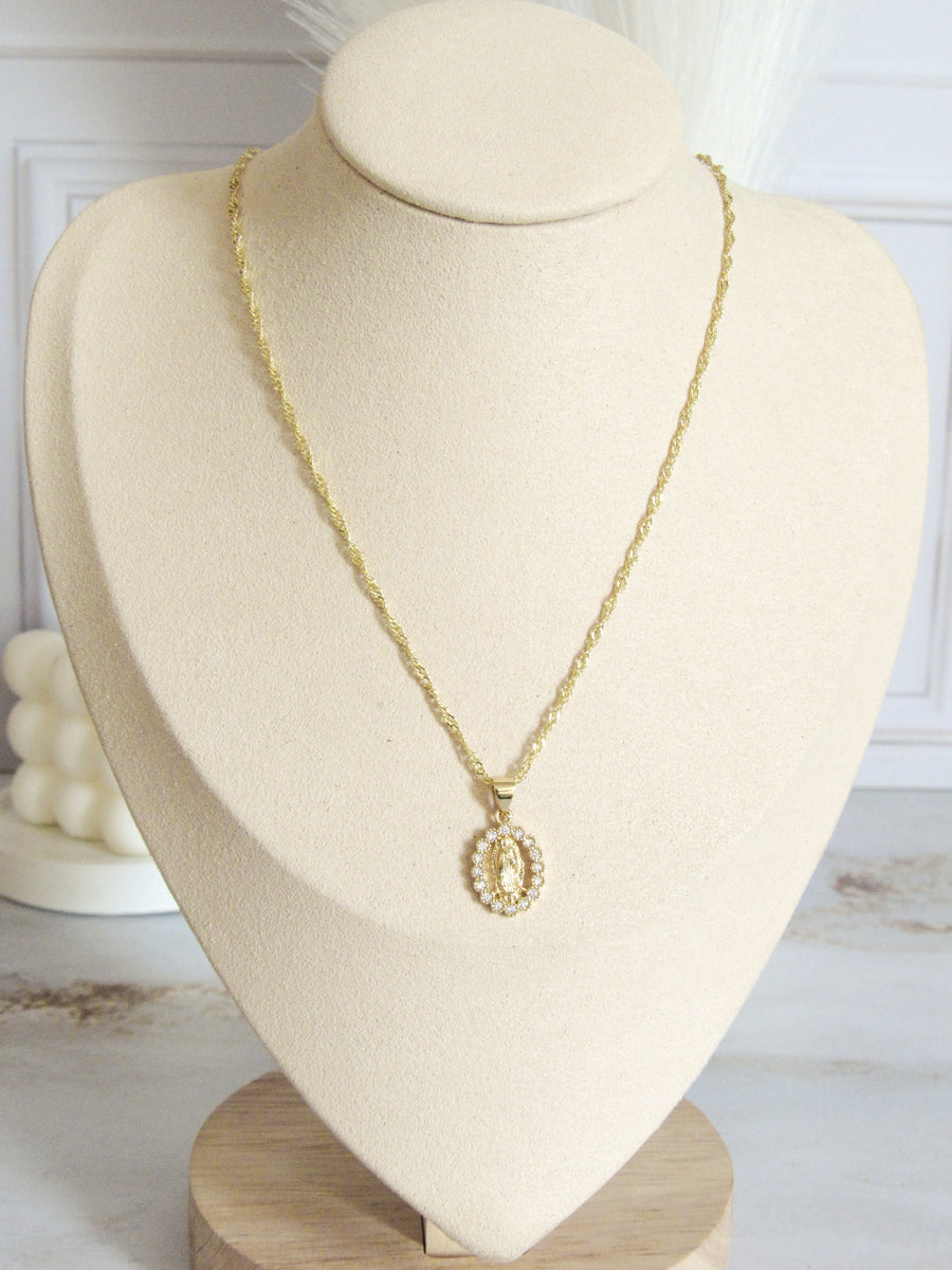 Collar virgen zircones