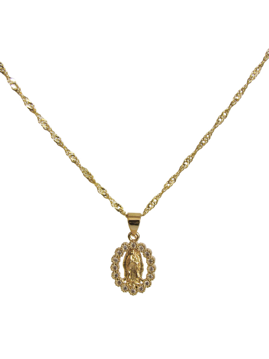 Collar virgen zircones