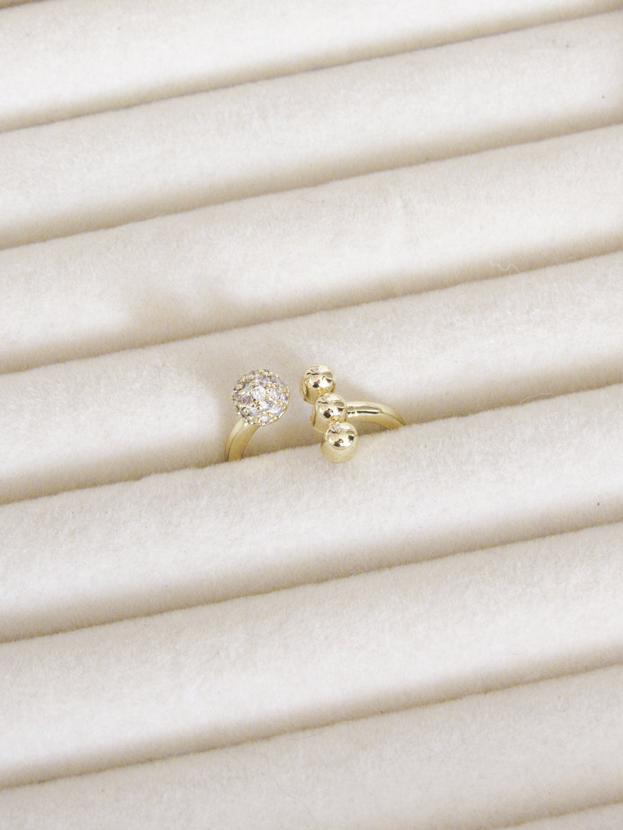 Anillo graduable balin zircones