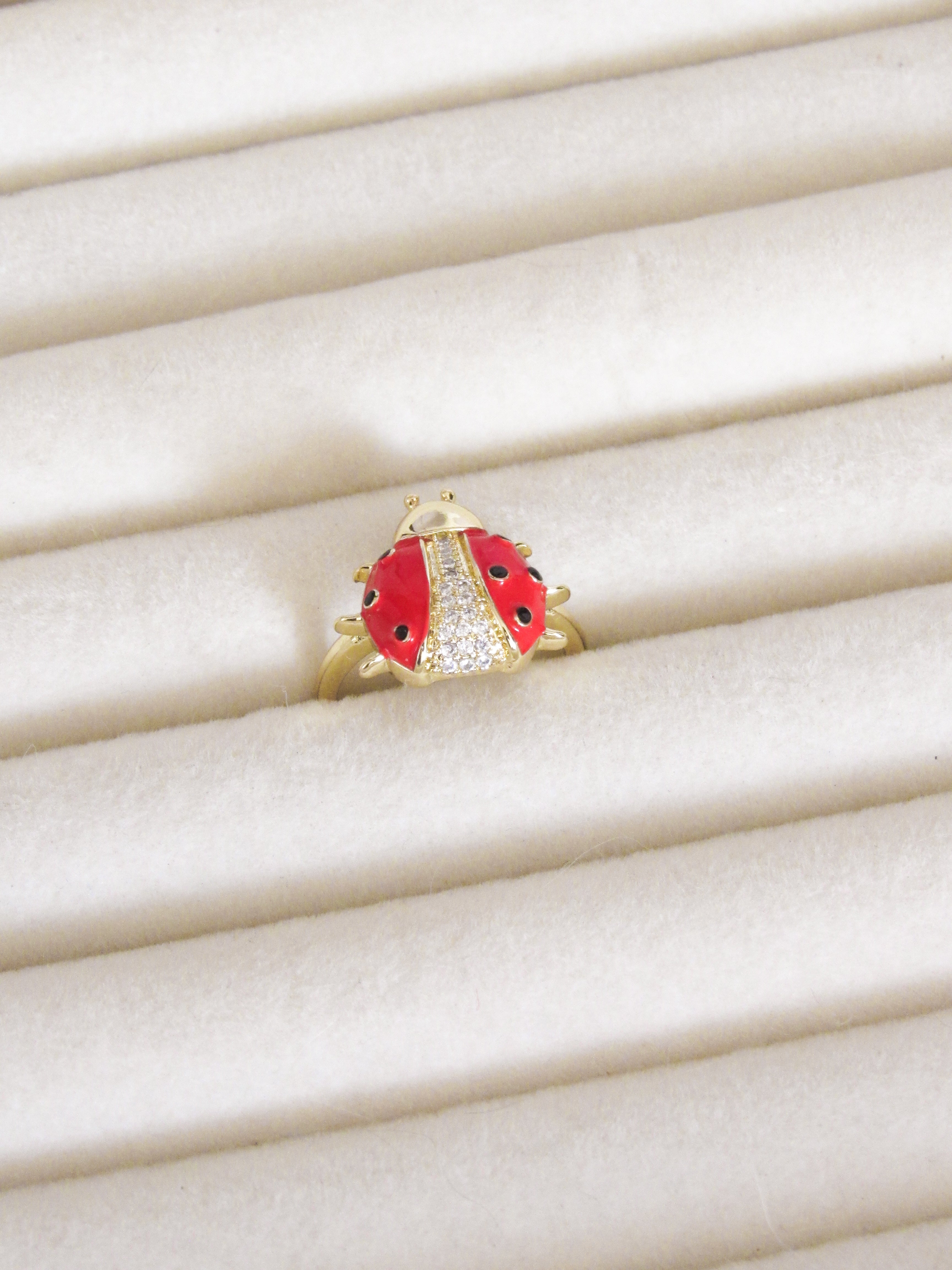 Anillo graduable mariquita