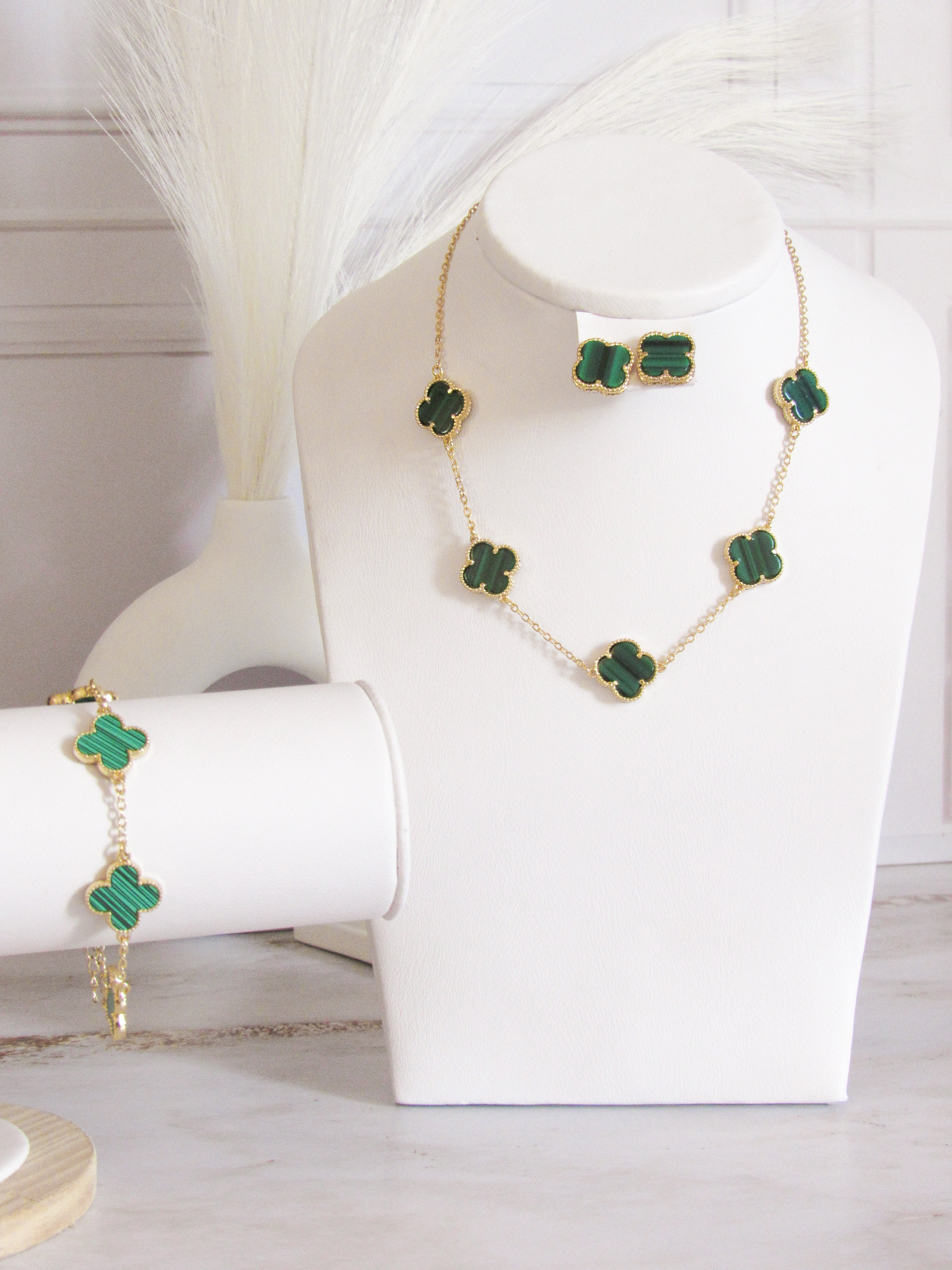 Set cinco trébol verde