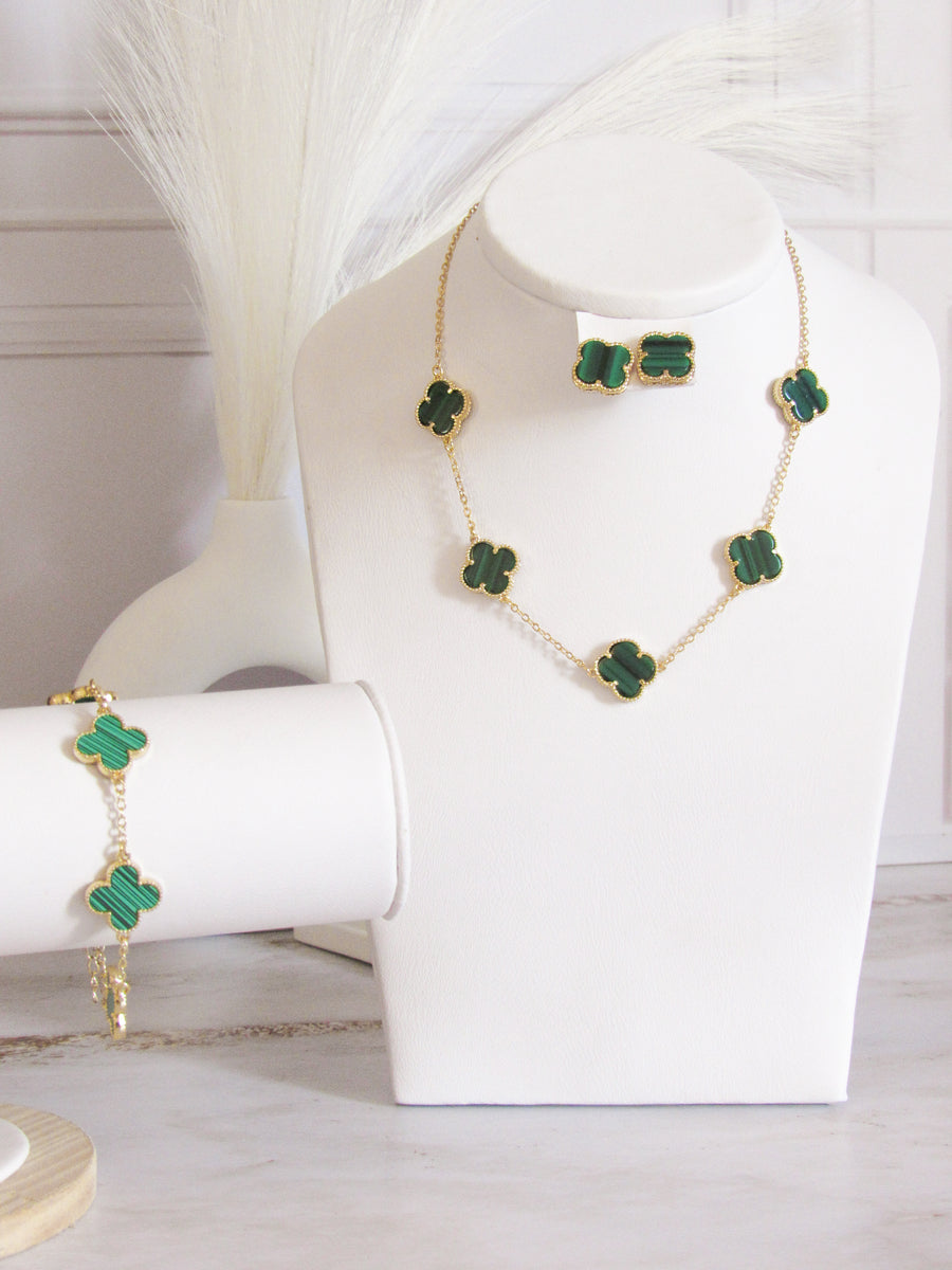 Set cinco trébol verde