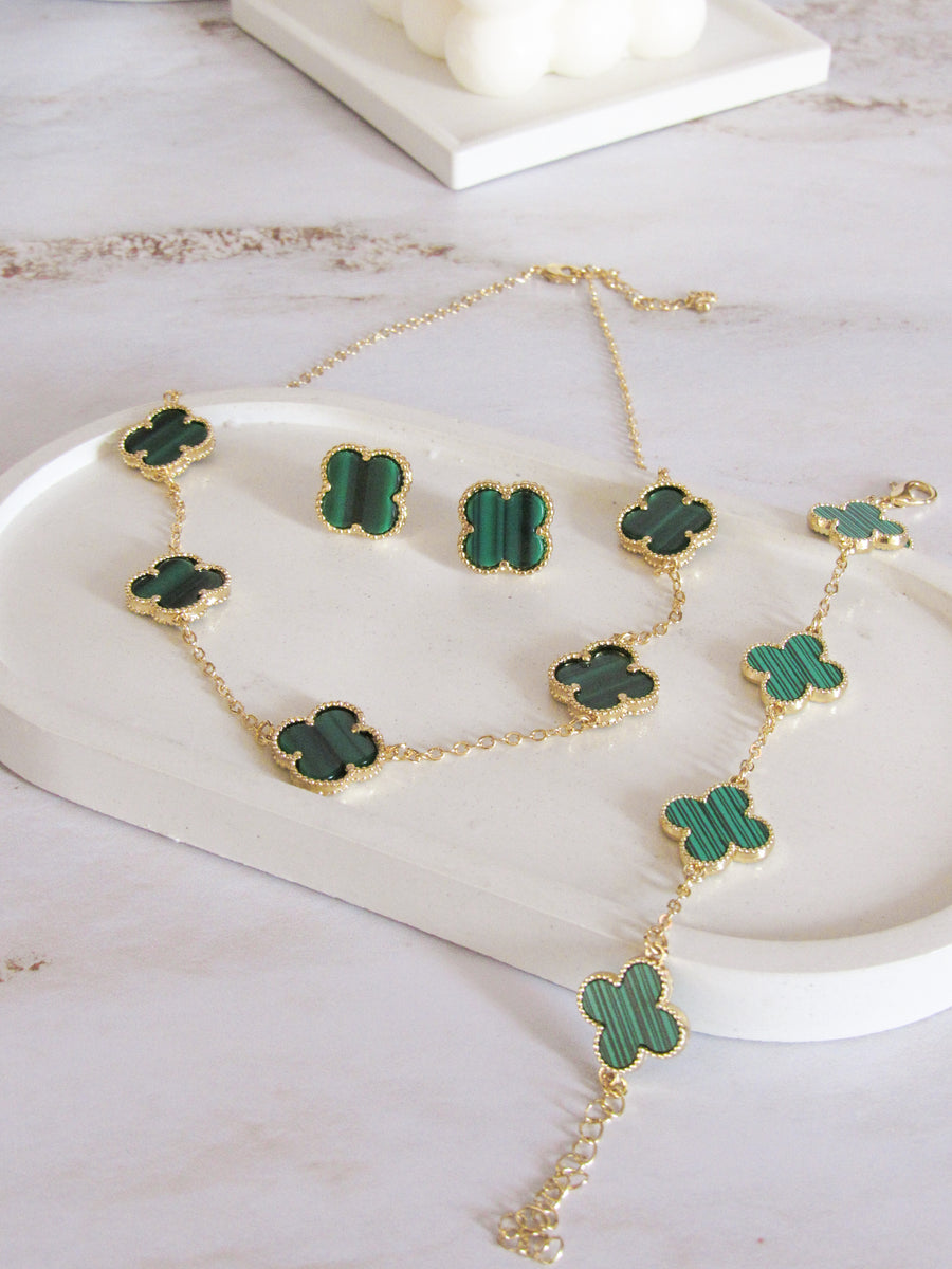 Set cinco trébol verde