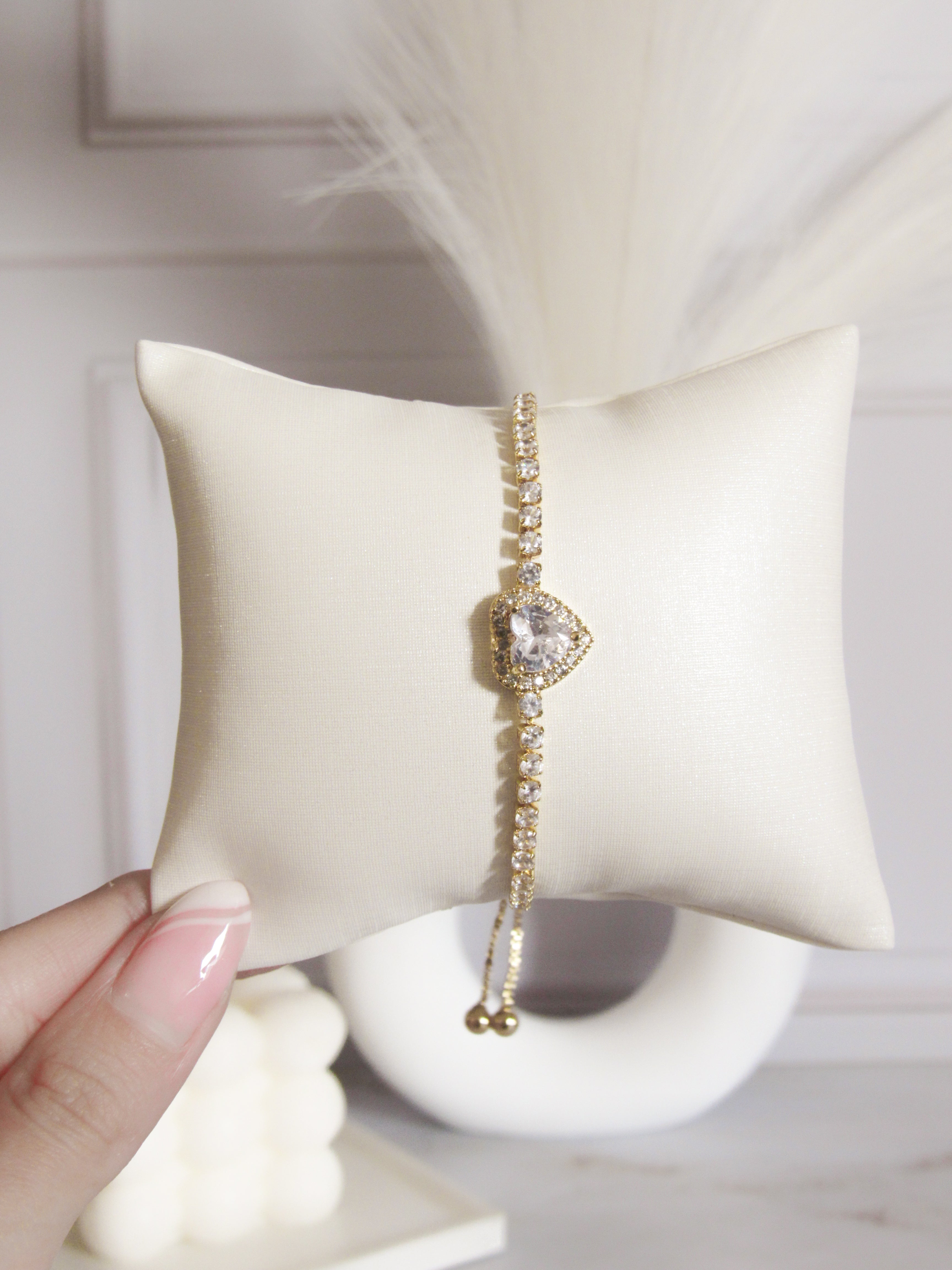 Pulsera tennis corazón