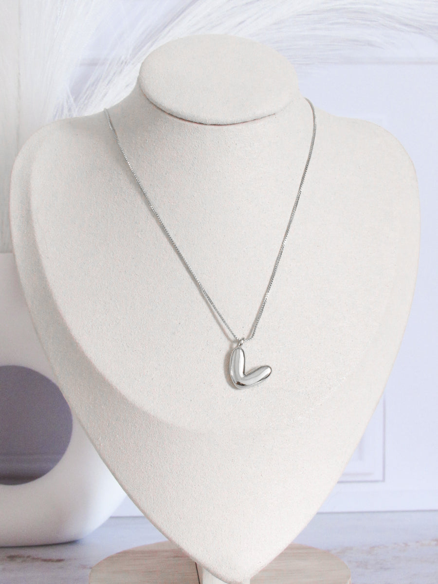 Collar inicial chunky lisa