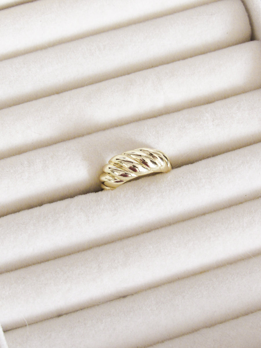 Anillo graduable chunky trenzado