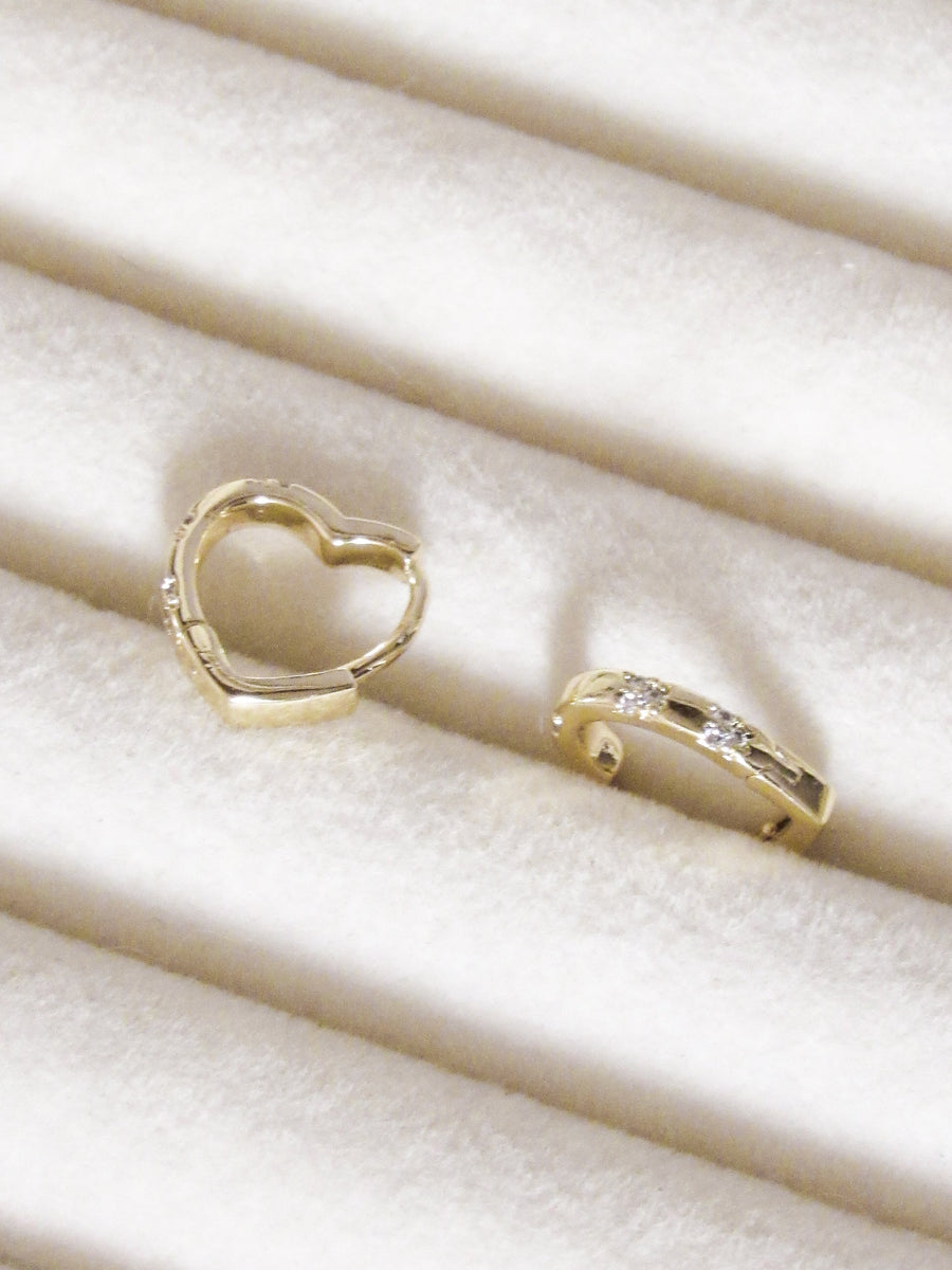 Candongas corazón zircón