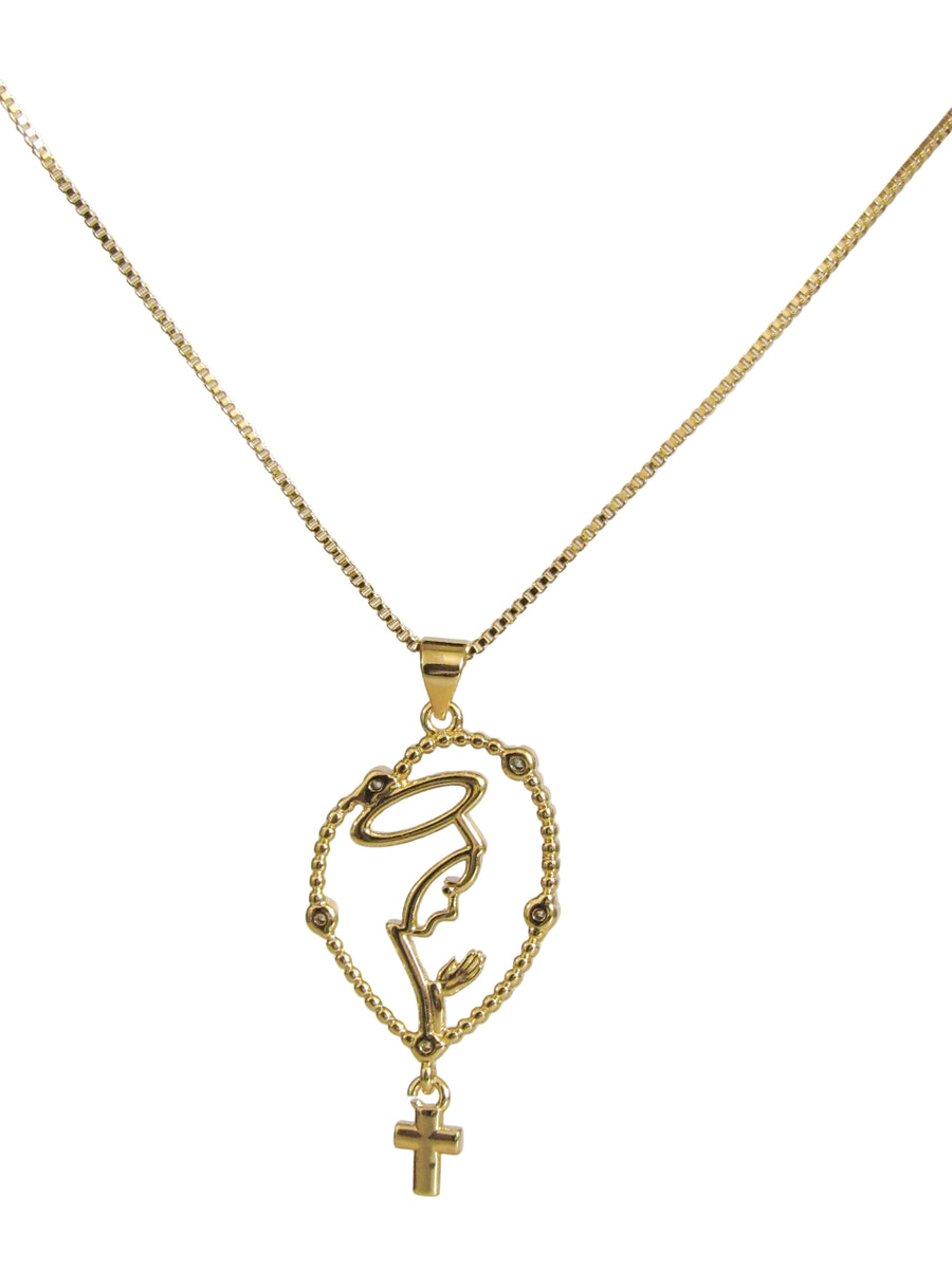 Collar virgen colgante