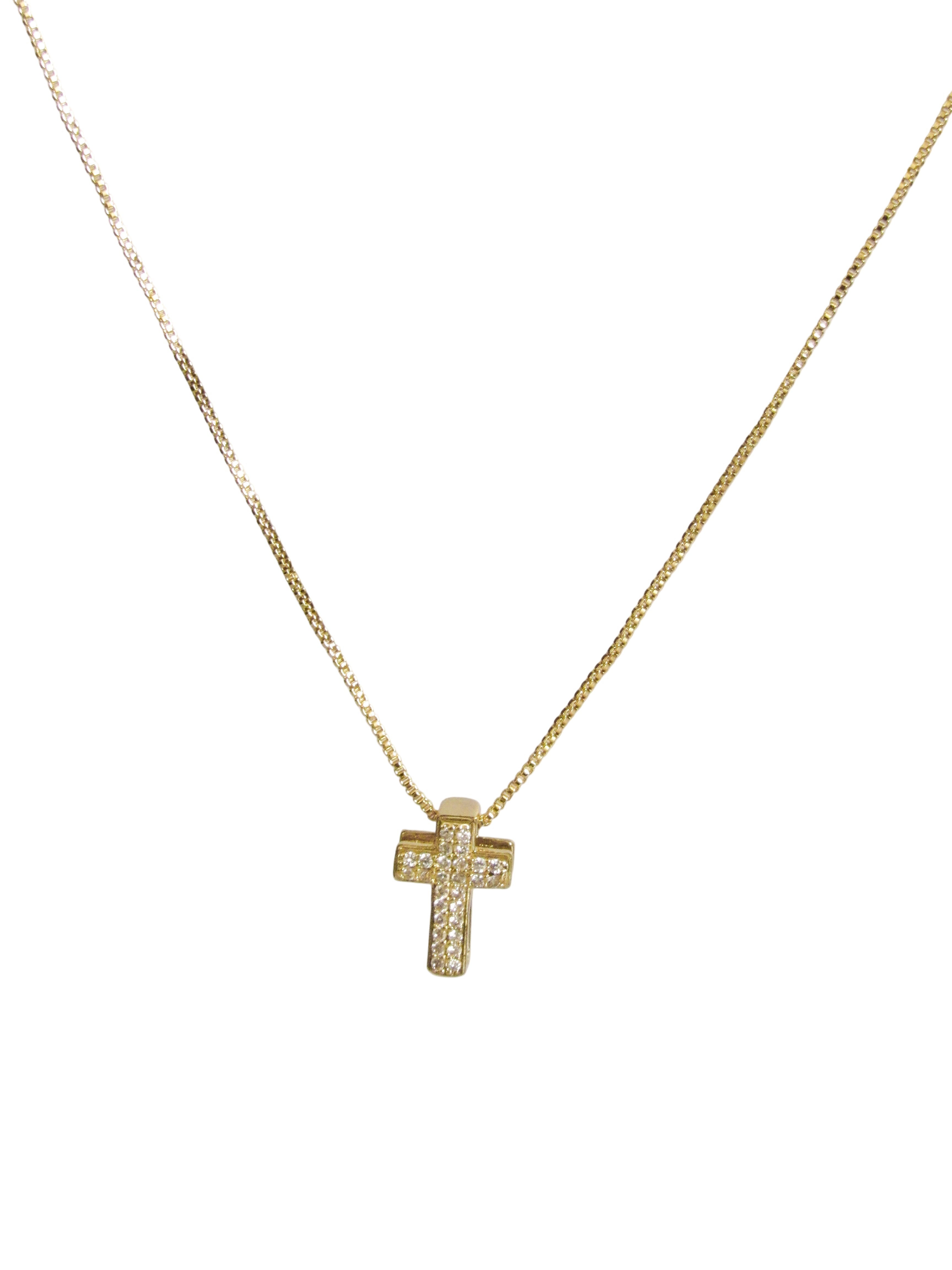 Collar cruz zircones