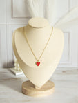 Collar corazón rojo