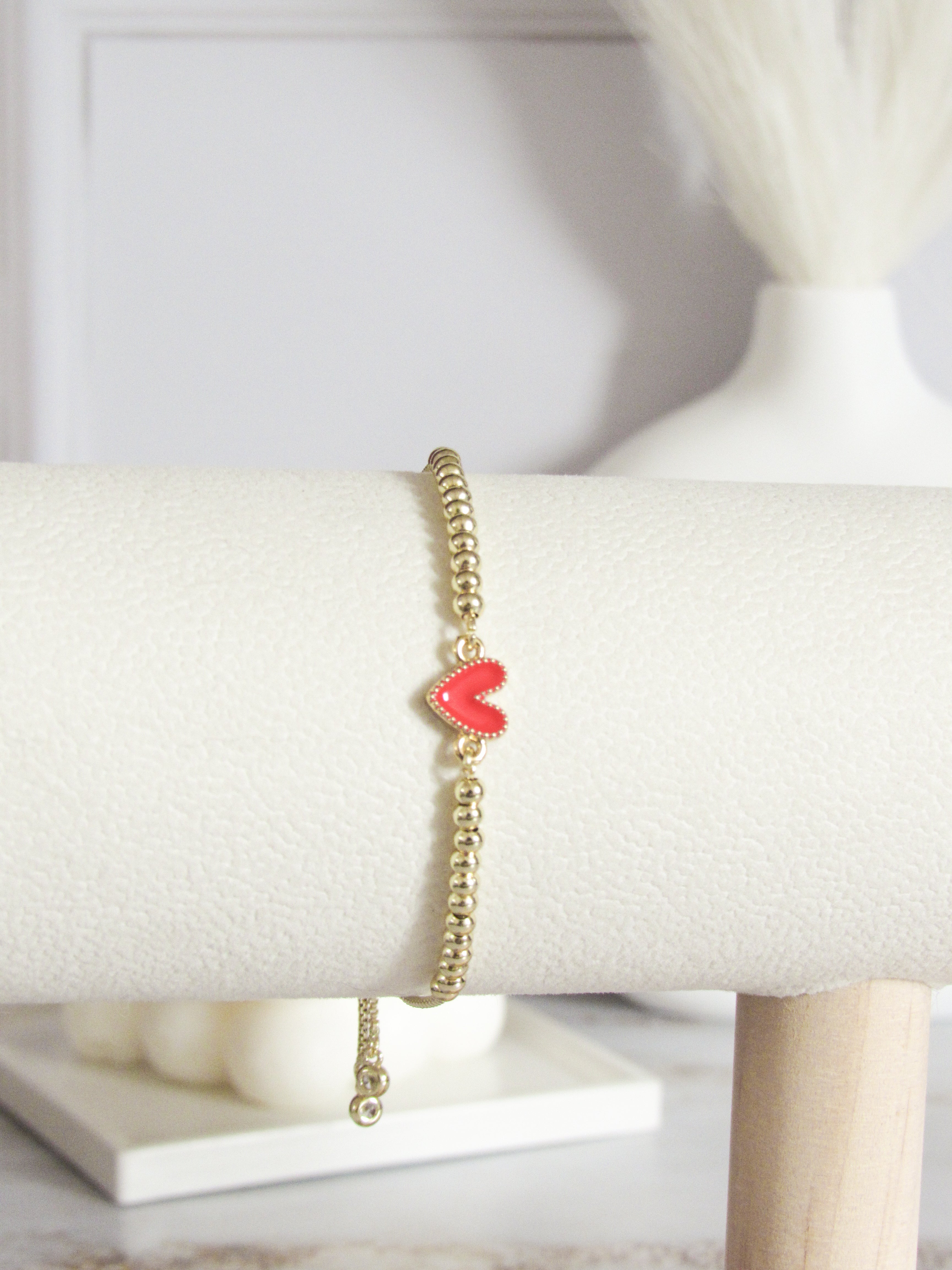 Pulsera corazón rojo