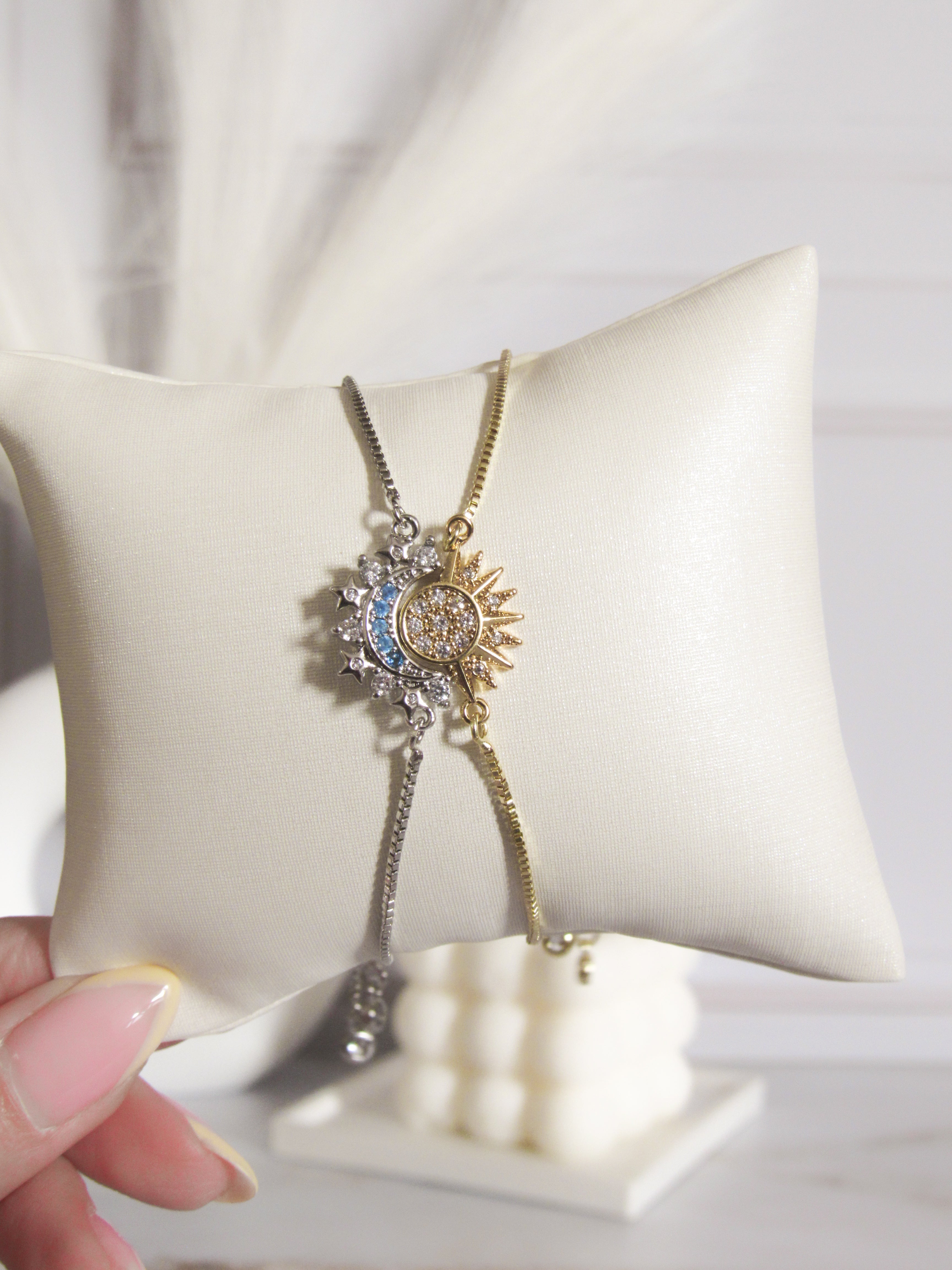 Pulsera duo sol luna mixto