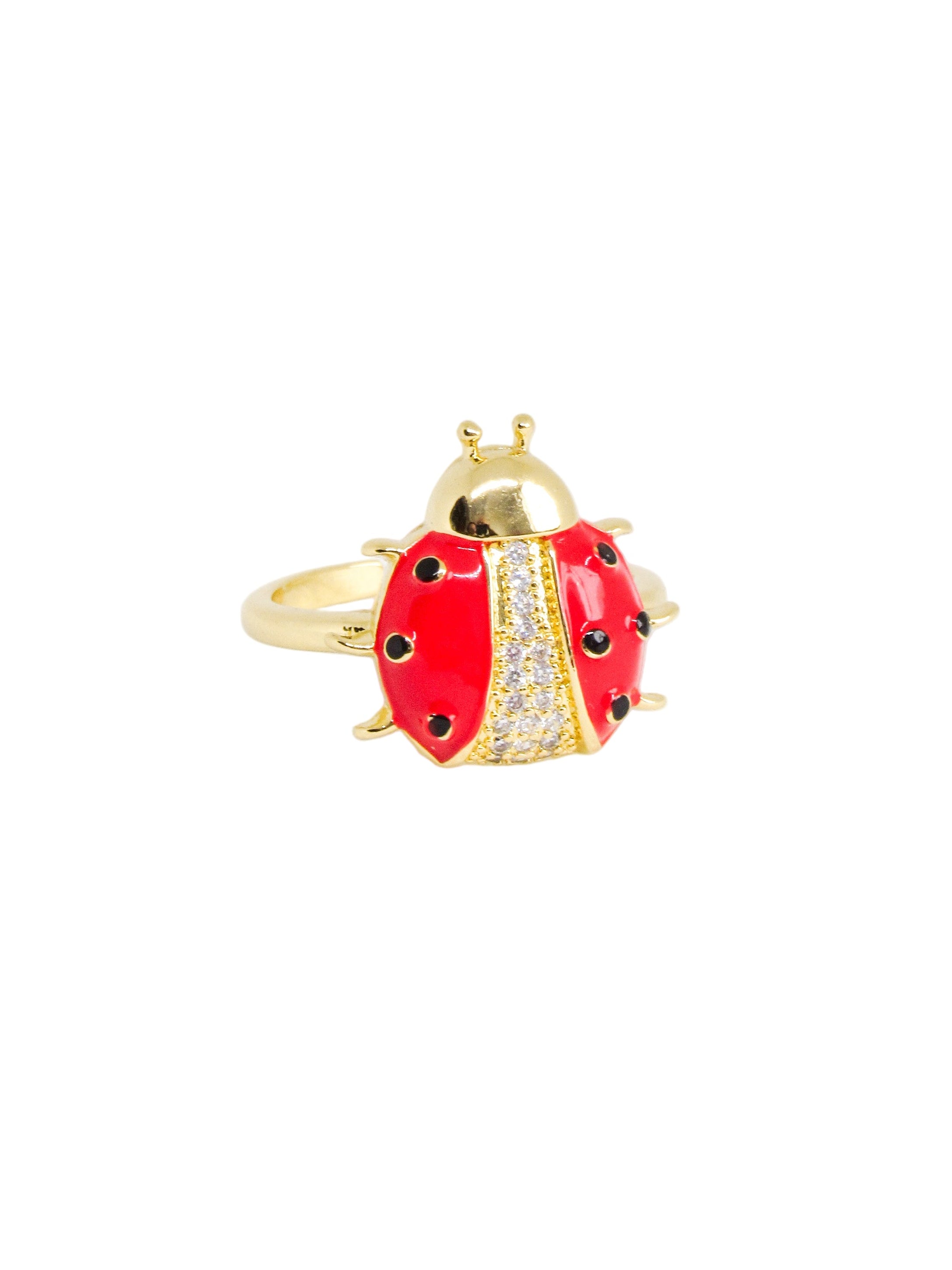 Anillo graduable mariquita