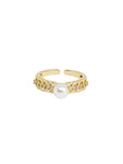 Anillo graduable perla zircones