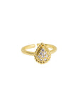 Anillo graduable gota zircones