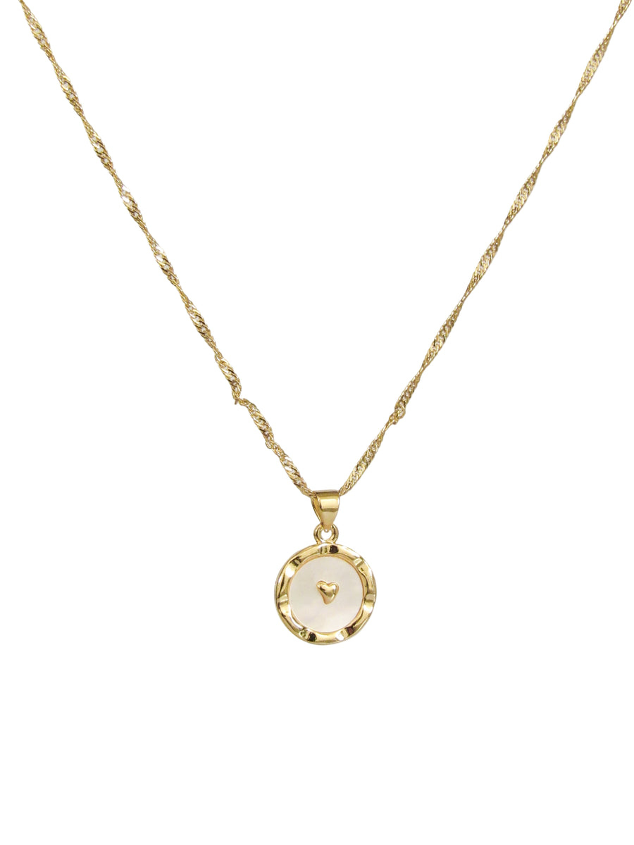 Collar corazón nacar