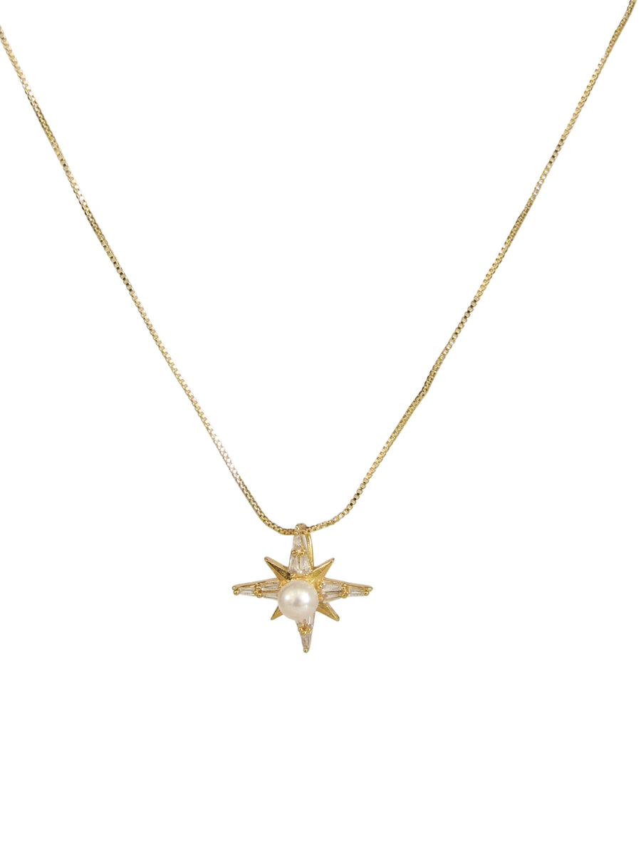 Collar estrella perla