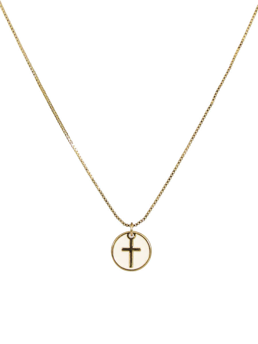 Collar cruz nacar
