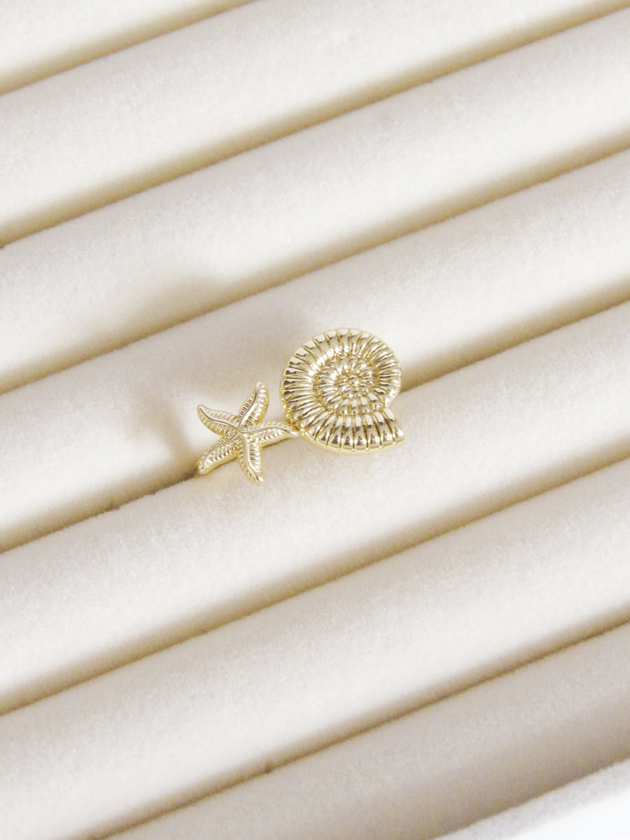 Anillo graduable estrella caracol