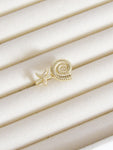 Anillo graduable estrella caracol