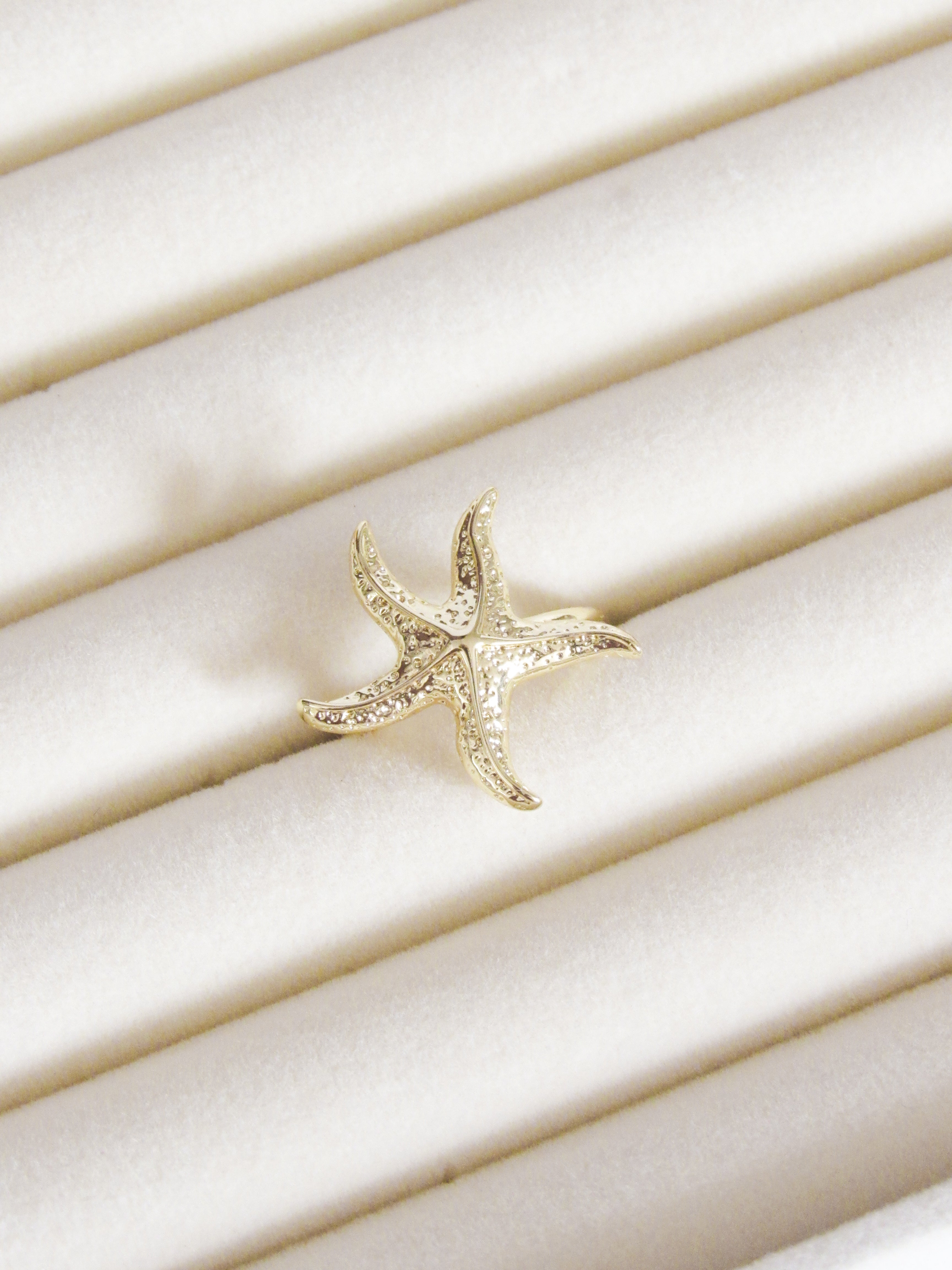 Anillo graduable estrella de mar
