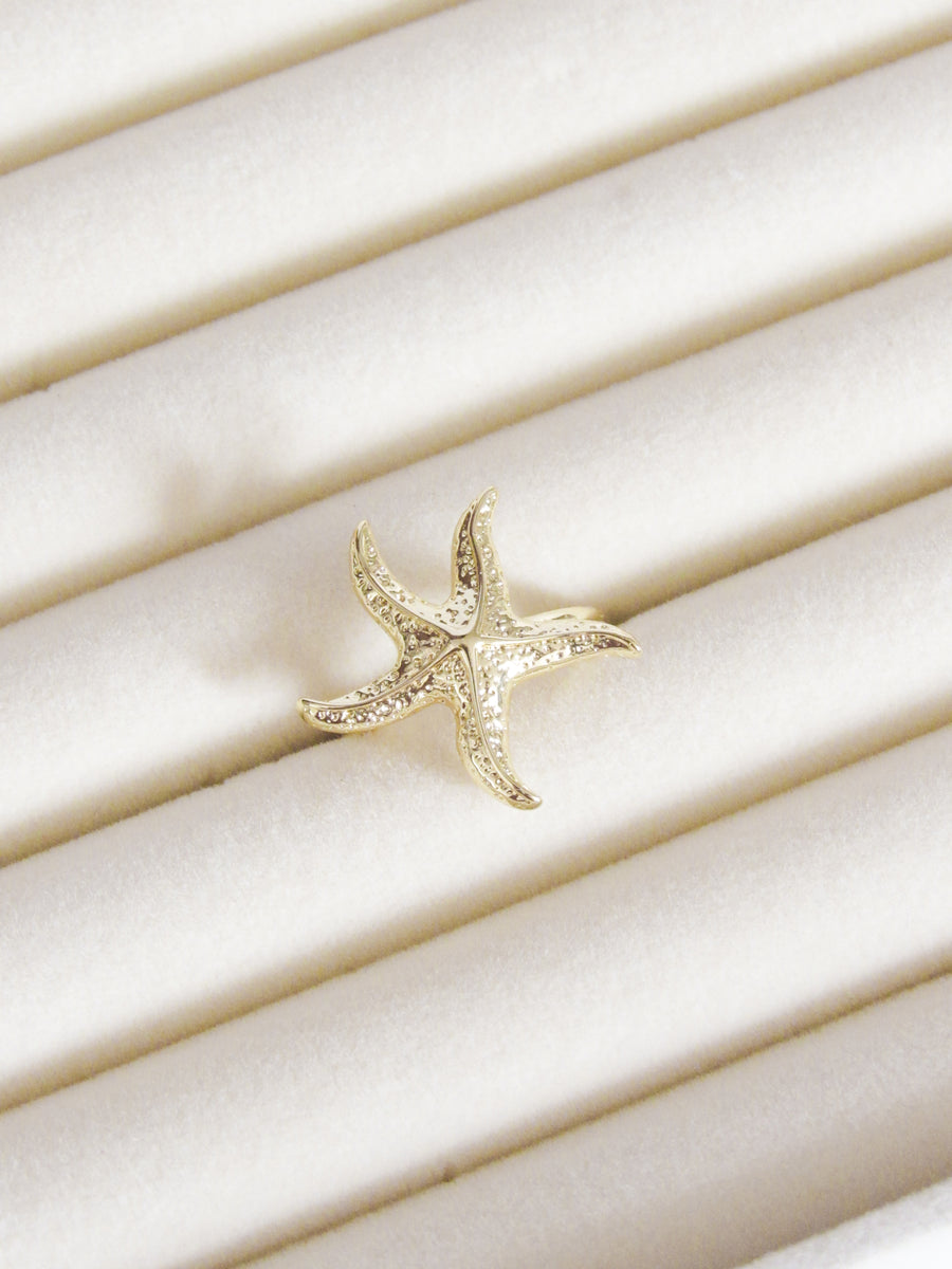 Anillo graduable estrella de mar
