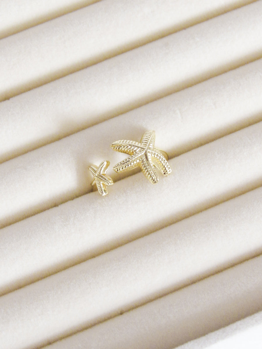 Anillo graduable estrella de mar