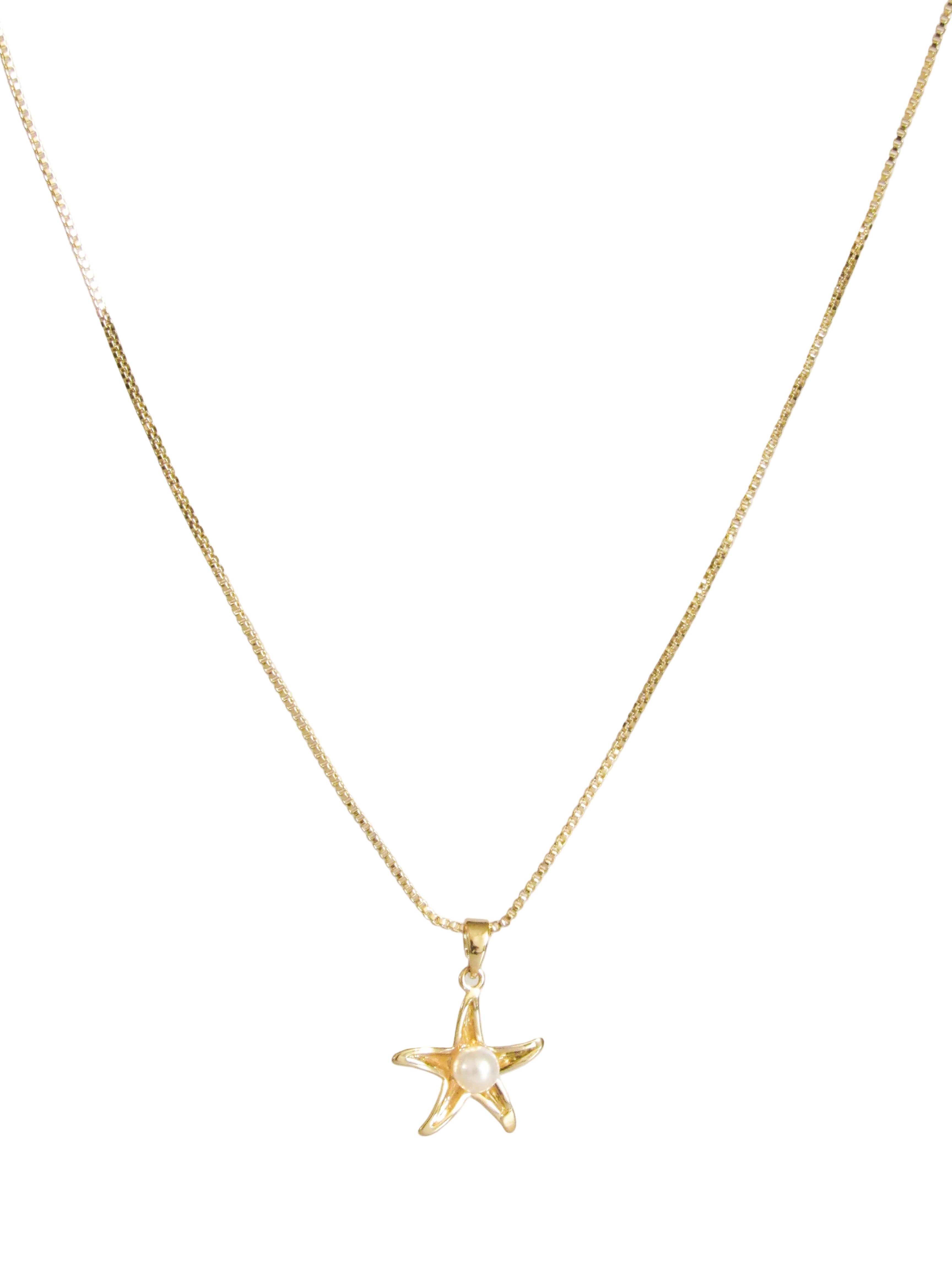 Collar estrella de mar perla