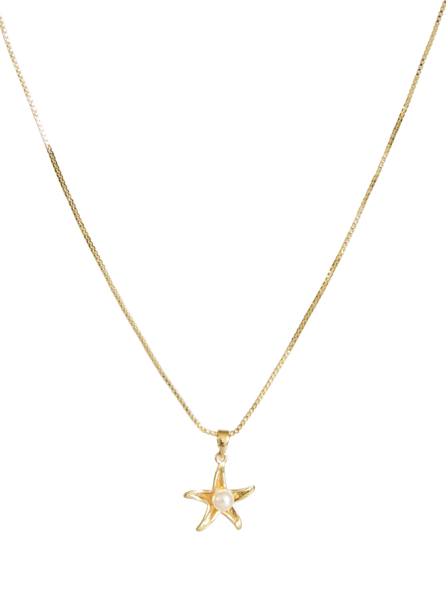 Collar estrella de mar perla