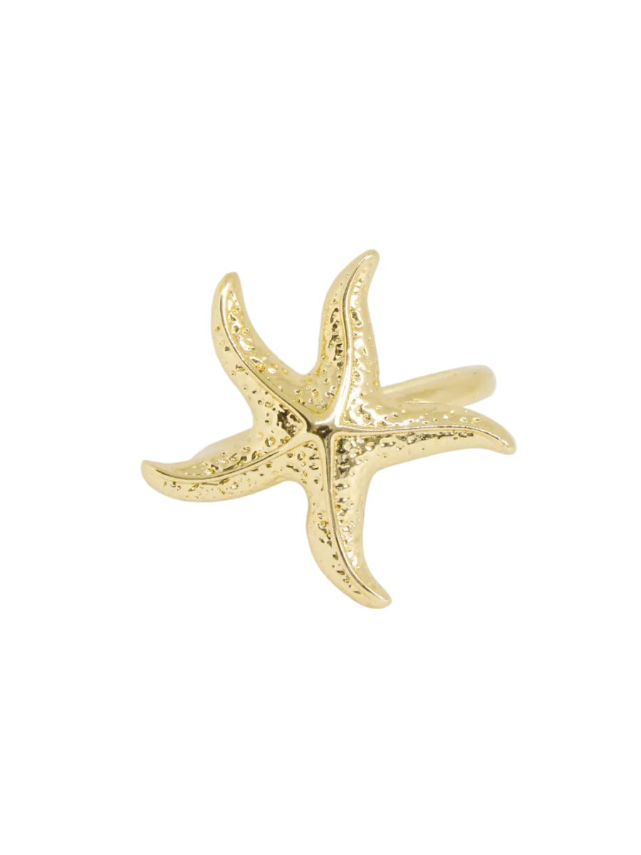 Anillo graduable estrella de mar