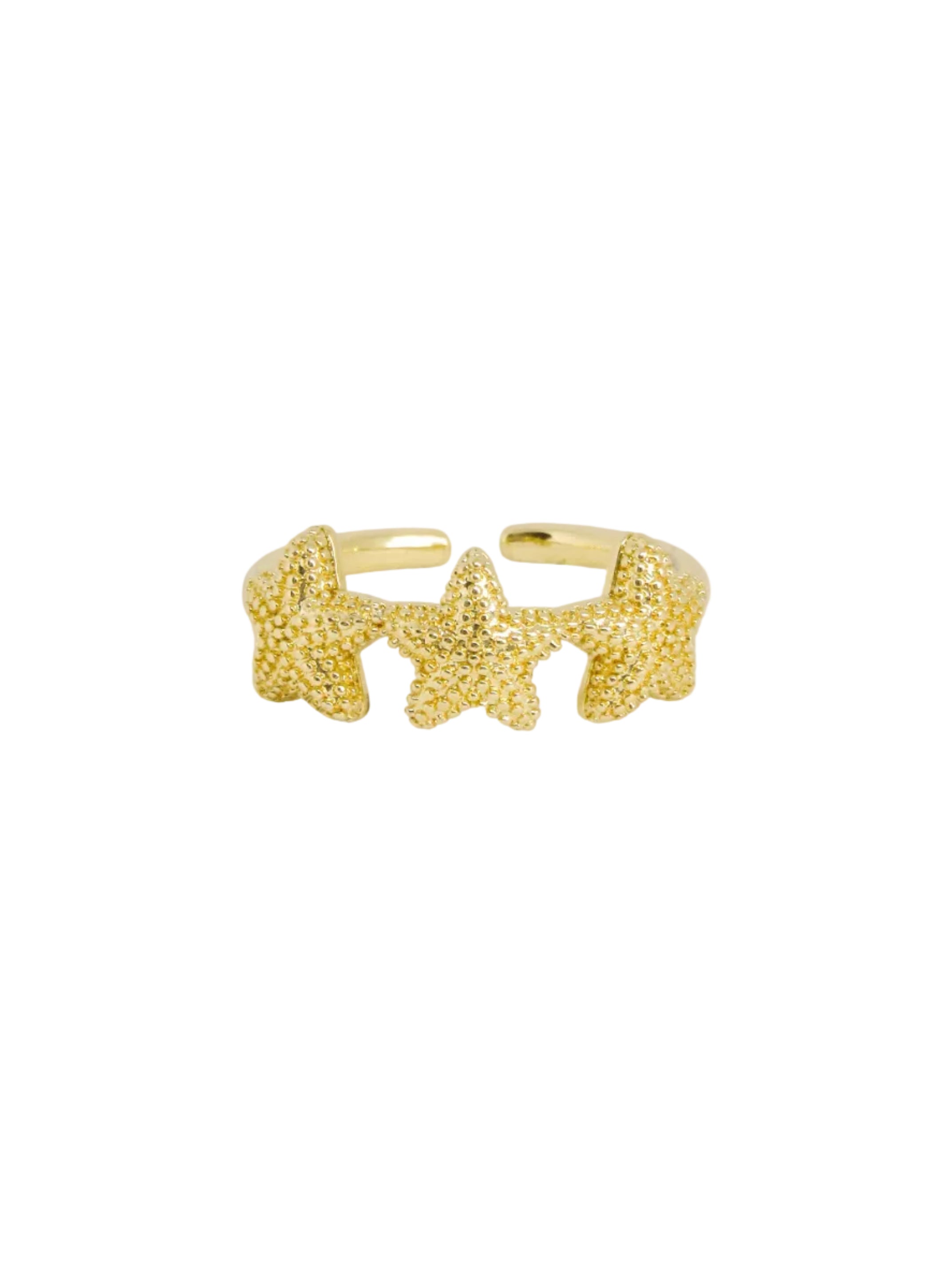Anillo graduable estrellas de mar