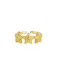 Anillo graduable estrellas de mar