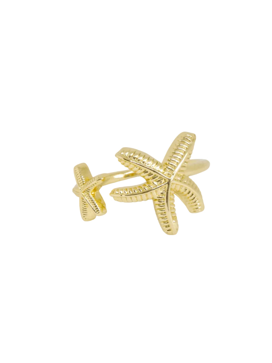 Anillo graduable estrella de mar