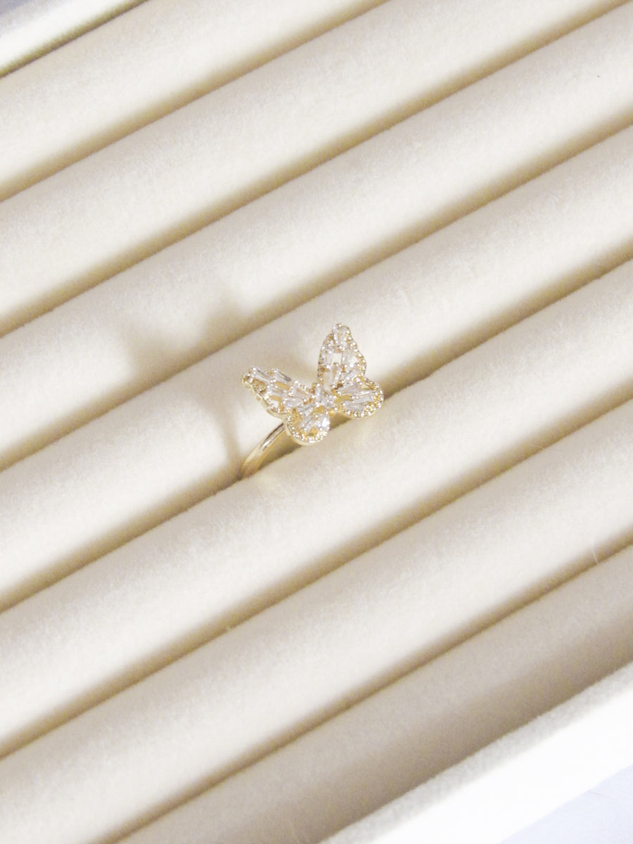 Anillo graduable mariposa