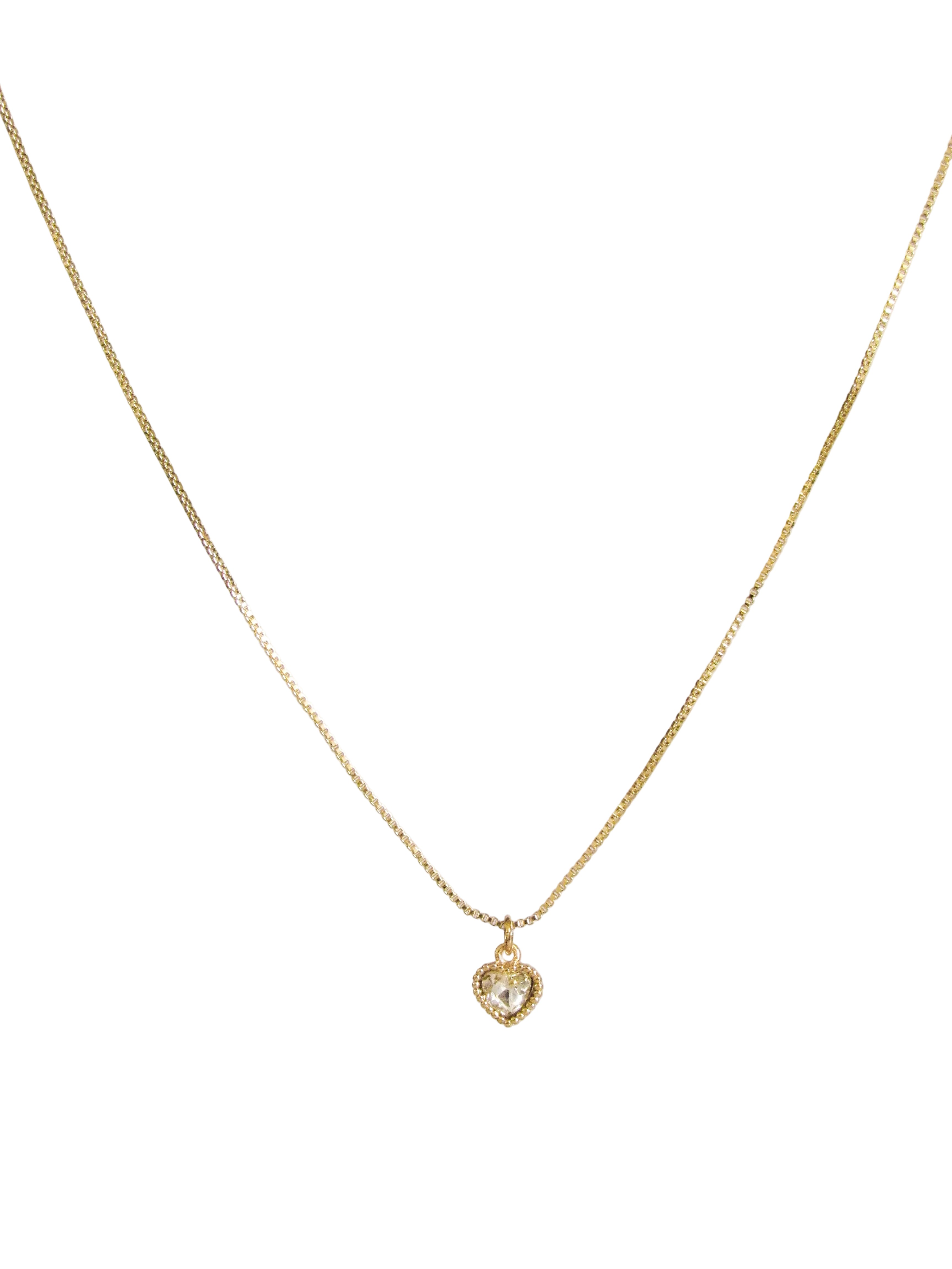 Collar corazón zircón