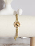 Pulsera corazón perlas