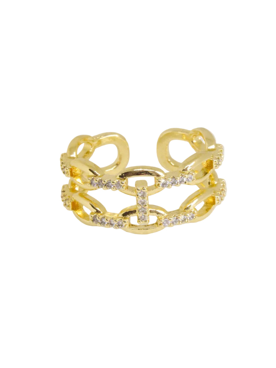 Anillo graduable gucci doble